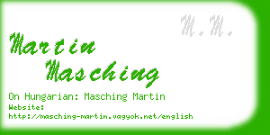 martin masching business card
